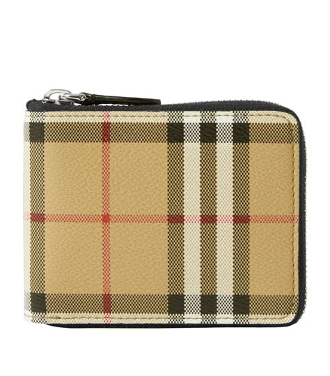 burberry check zip around wallet|Check Zip Wallet in Archive beige .